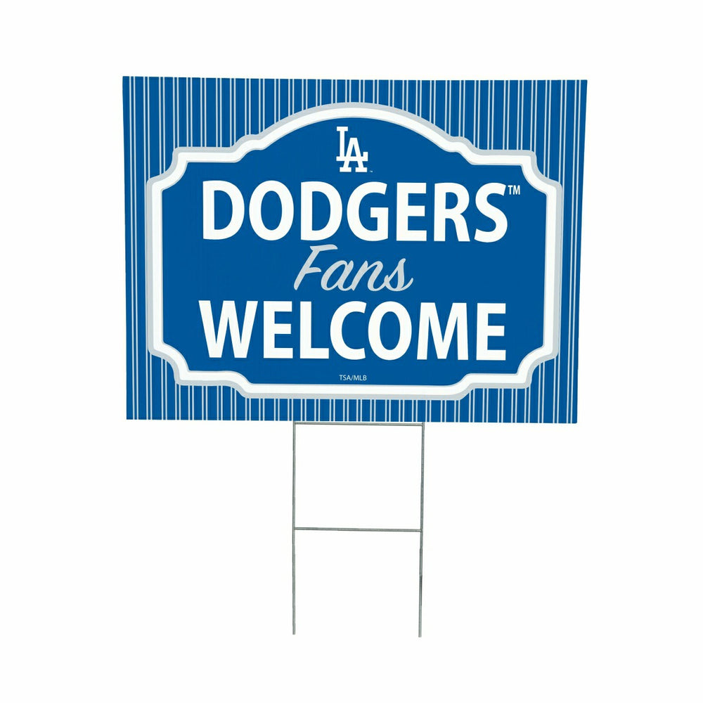Los Angeles Dodgers Coroplast Yard Sign, "Fans Welcome"