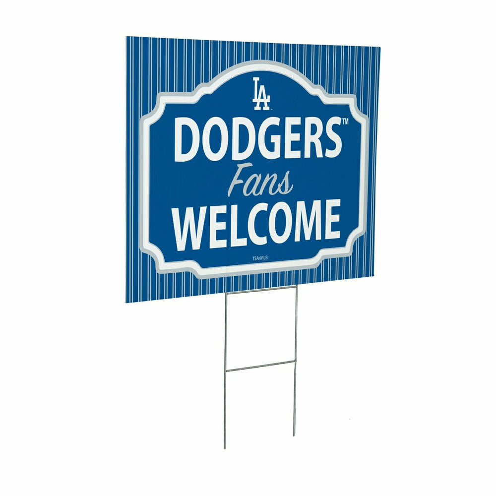 Los Angeles Dodgers Coroplast Yard Sign, "Fans Welcome"