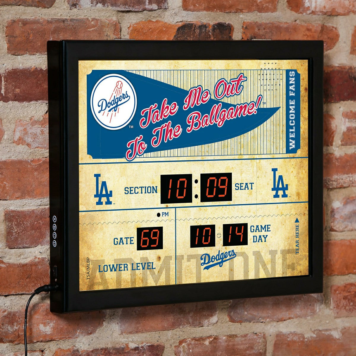 Scoreboard Wall Clock, Los Angeles Dodgers