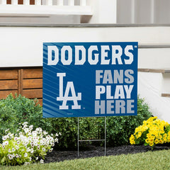 Los Angeles Dodgers Coroplast Yard Sign "Fans Play Here"