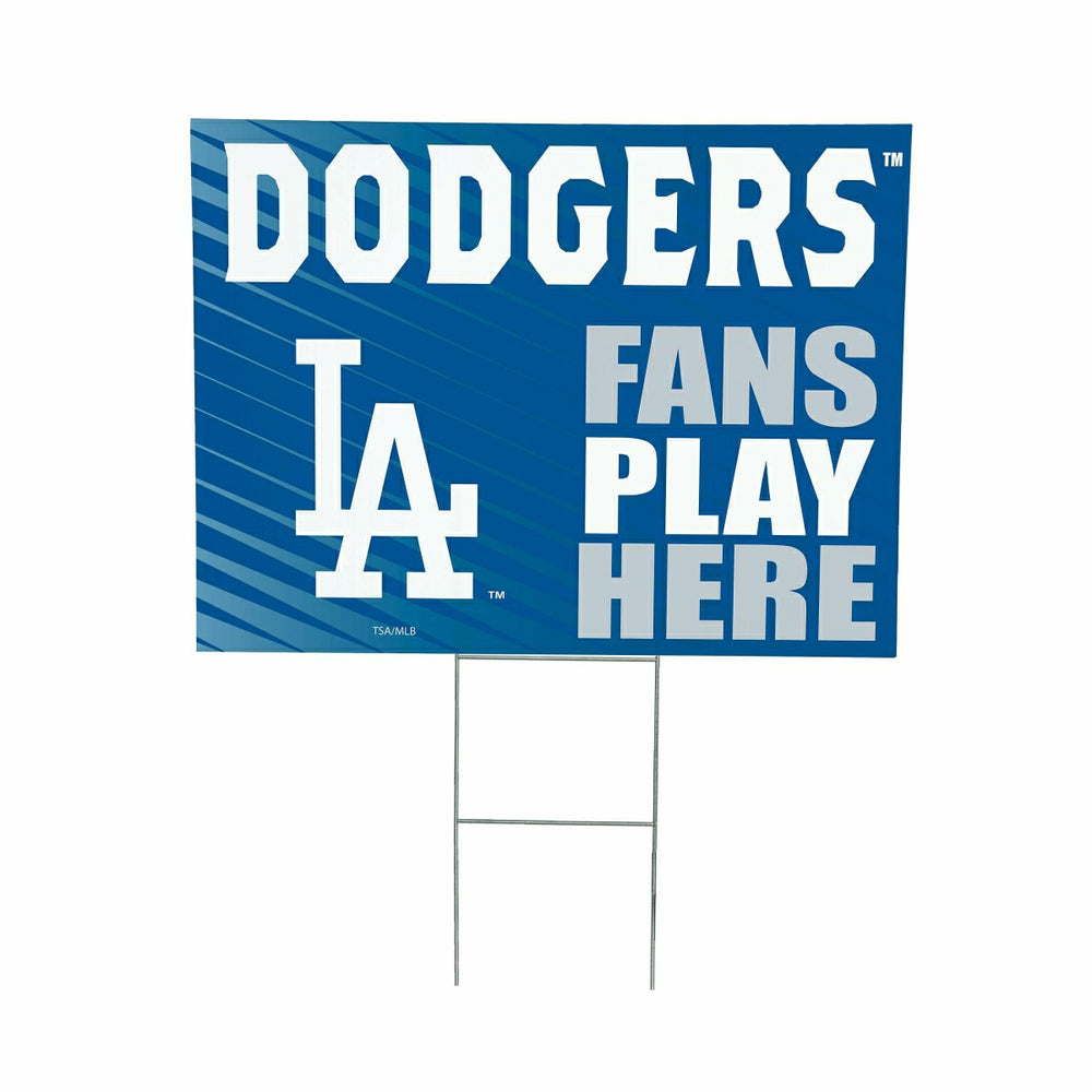 Los Angeles Dodgers Coroplast Yard Sign "Fans Play Here"