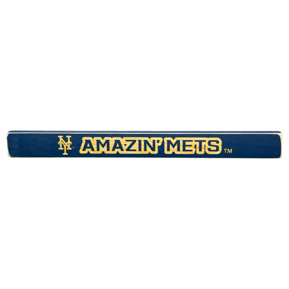 New York Mets Engraved Wood Sign, 1.5" x 18"