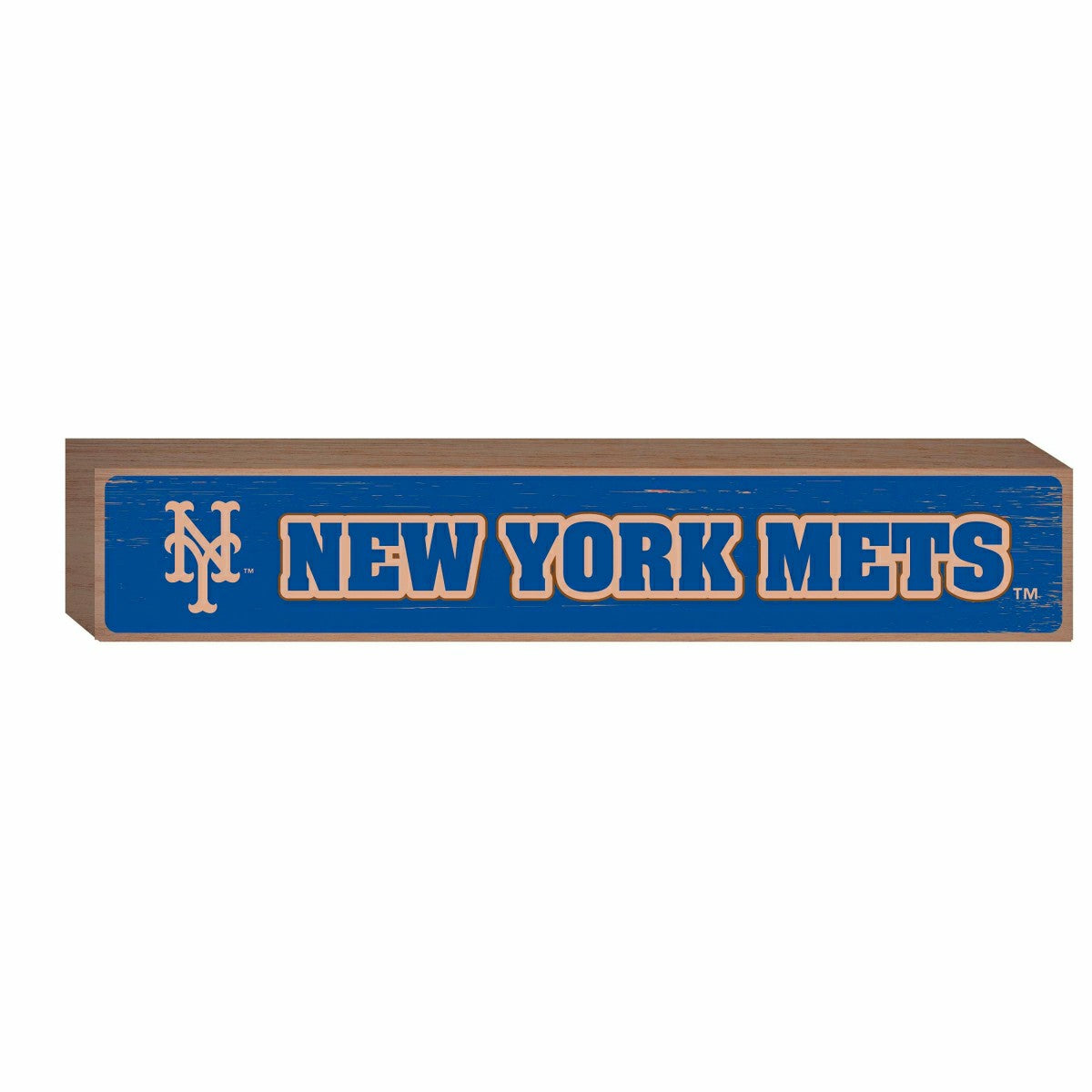 New York Mets Engraved Wood Sign, 3.5" x 18"