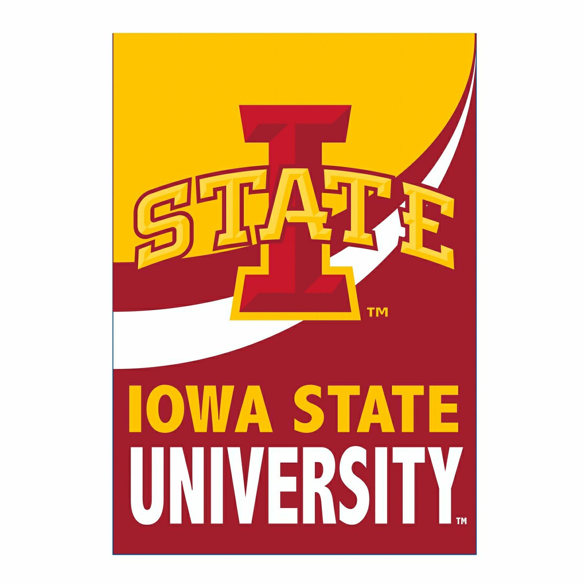Iowa State University Burlap Flag House Size