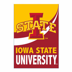 Iowa State University Burlap Flag House Size