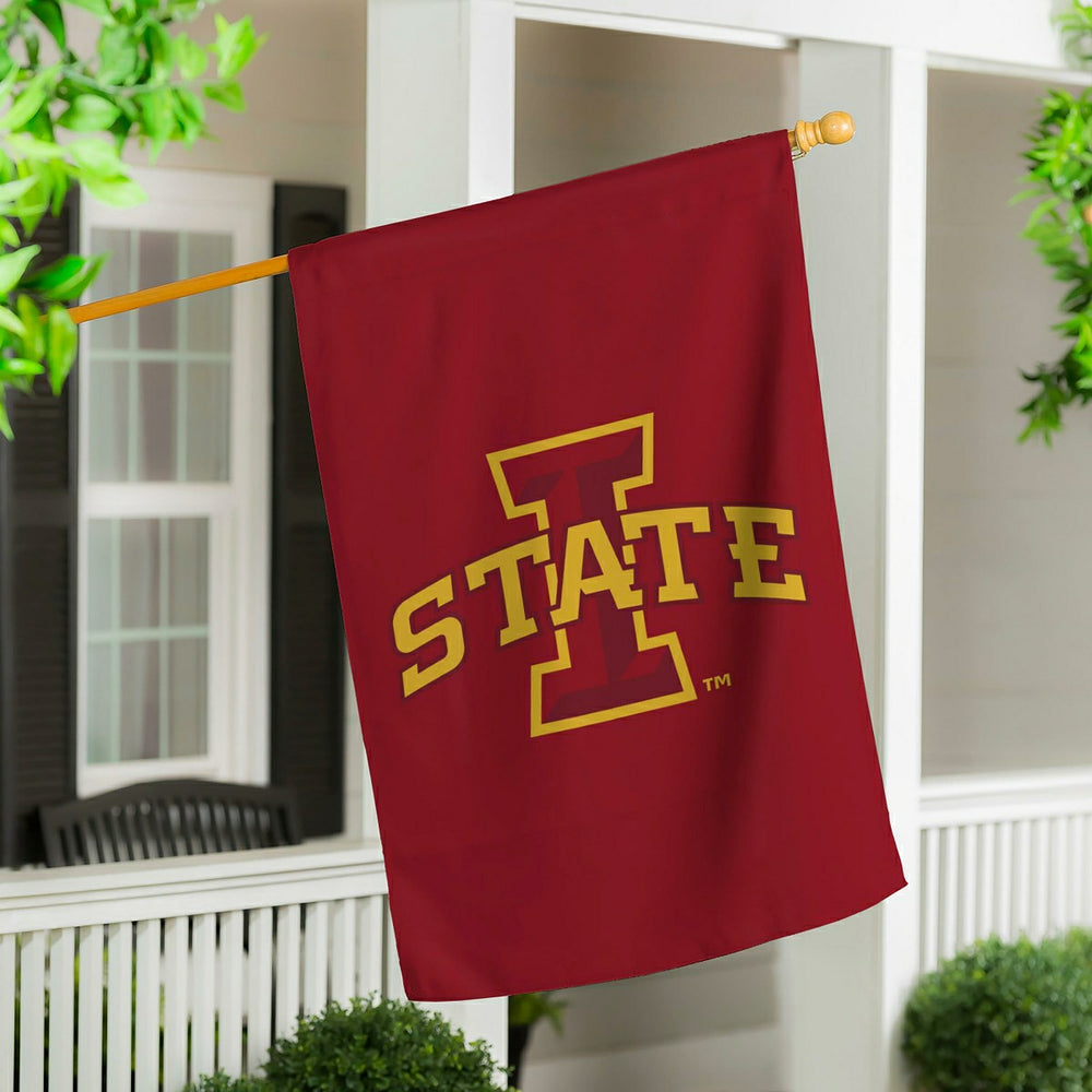 Iowa State University Applique House Flag