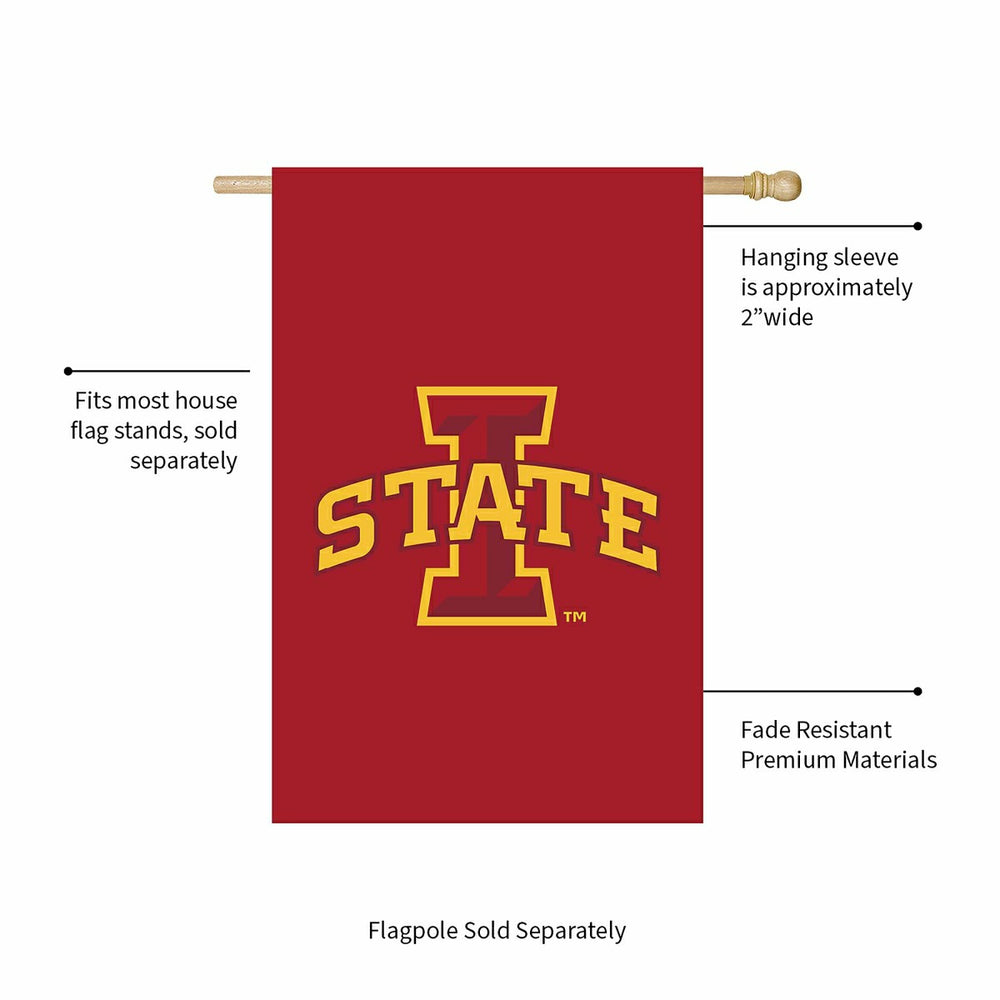 Iowa State University Applique House Flag