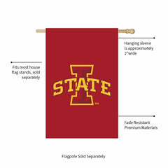 Iowa State University Applique House Flag