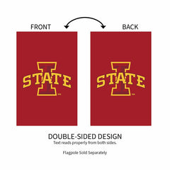 Iowa State University Applique House Flag