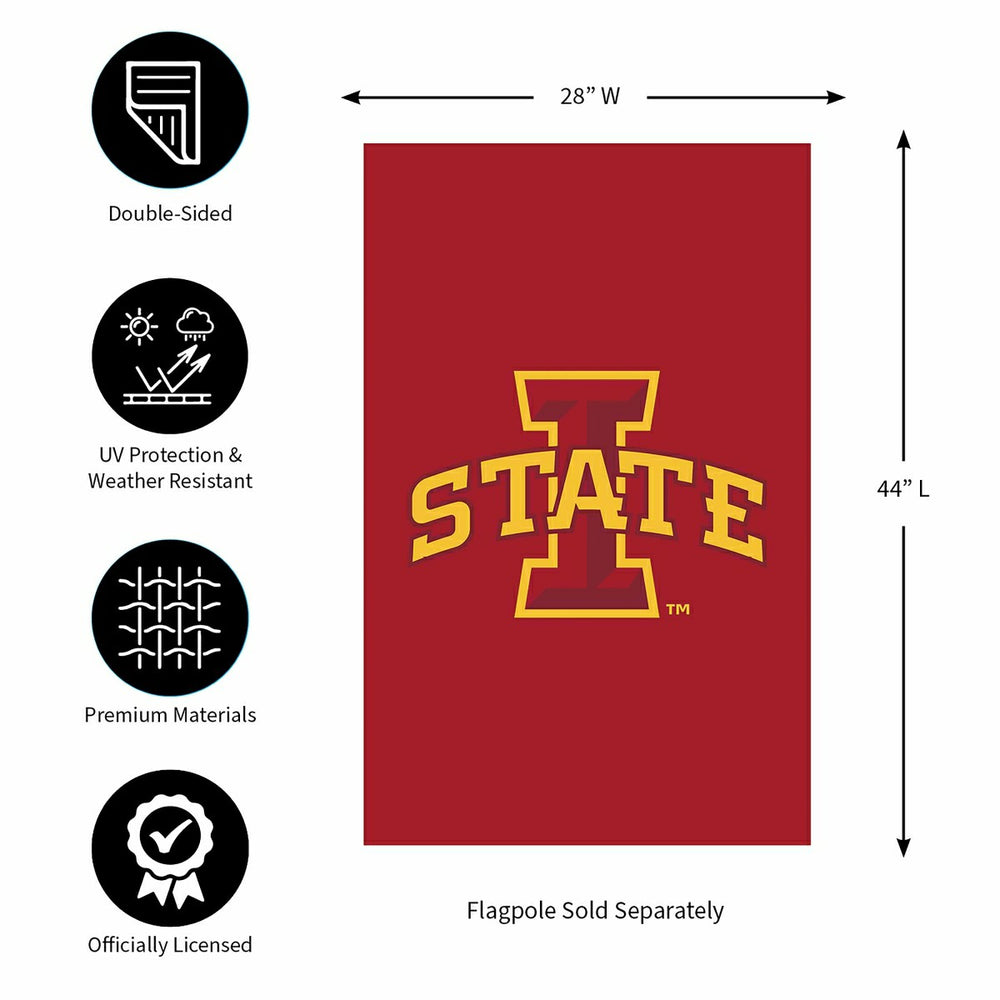 Iowa State University Applique House Flag