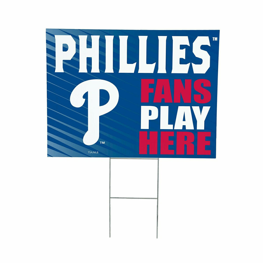 Philadelphia Phillies Coroplast Yard Sign "Fans Play Here"