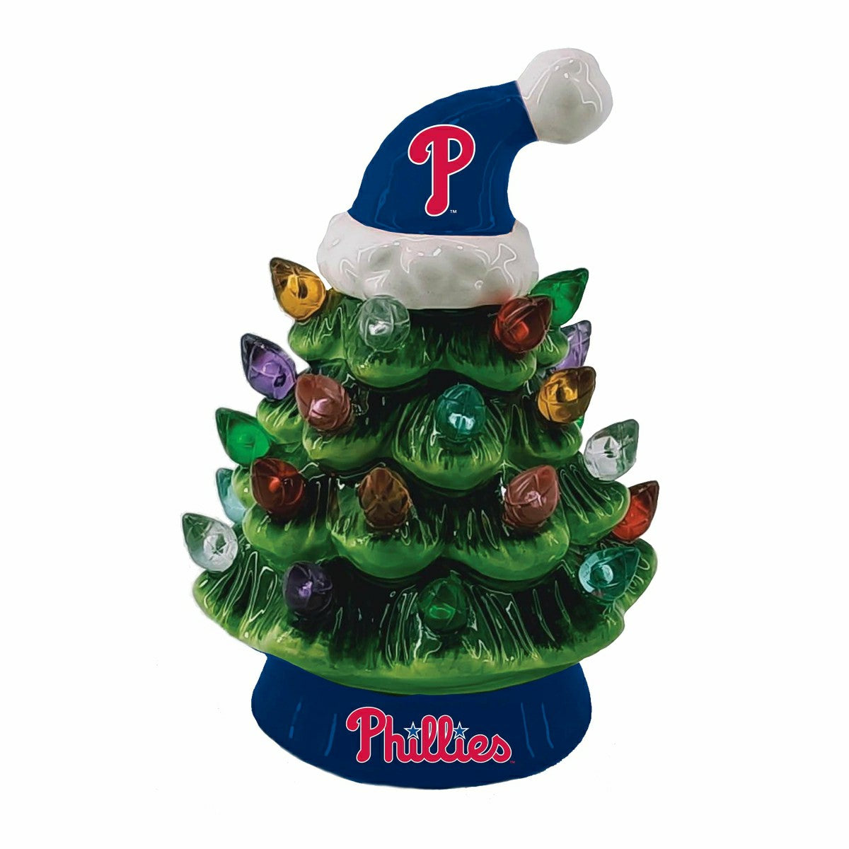 Philadelphia Phillies 8" LED Ceramic Christmas Tree