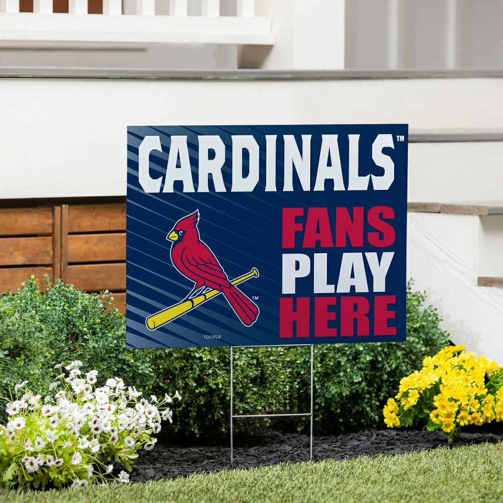 St Louis Cardinals Coroplast Yard Sign "Fans Play Here"