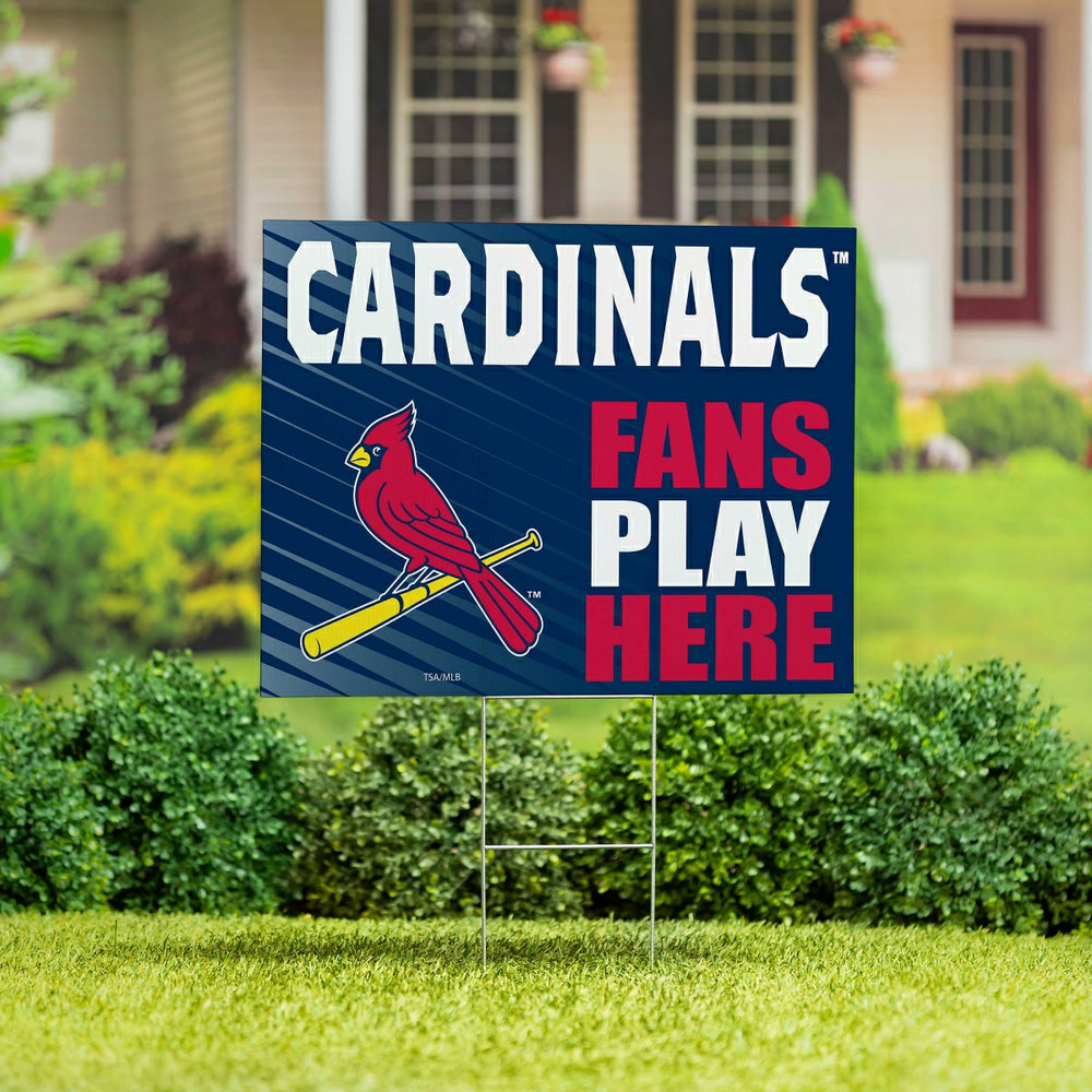 St Louis Cardinals Coroplast Yard Sign "Fans Play Here"