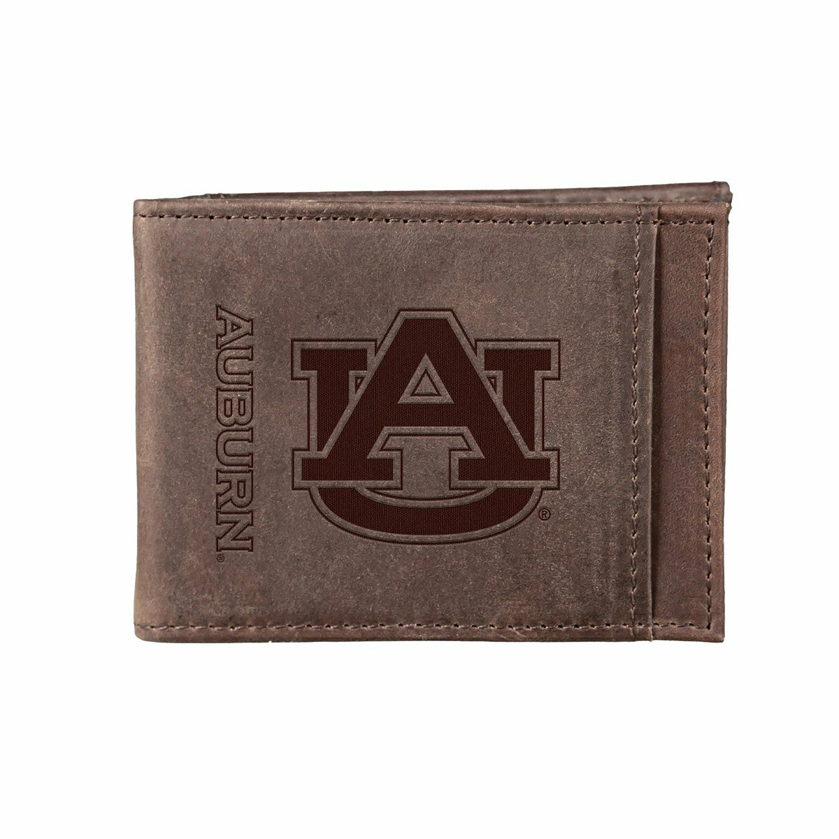 Front Pocket Wallet w/ RFID Blocking, Auburn University, Brown