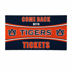 28" x 16" PVC Trapper Mat, Come Back with Tickets, Auburn University