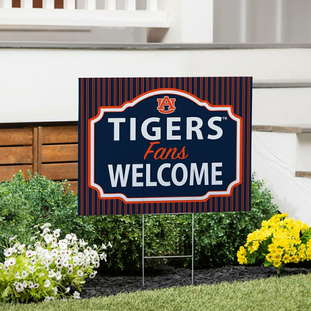 Auburn University Coroplast Yard Sign, "Fans Welcome"