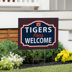 Auburn University Coroplast Yard Sign, "Fans Welcome"