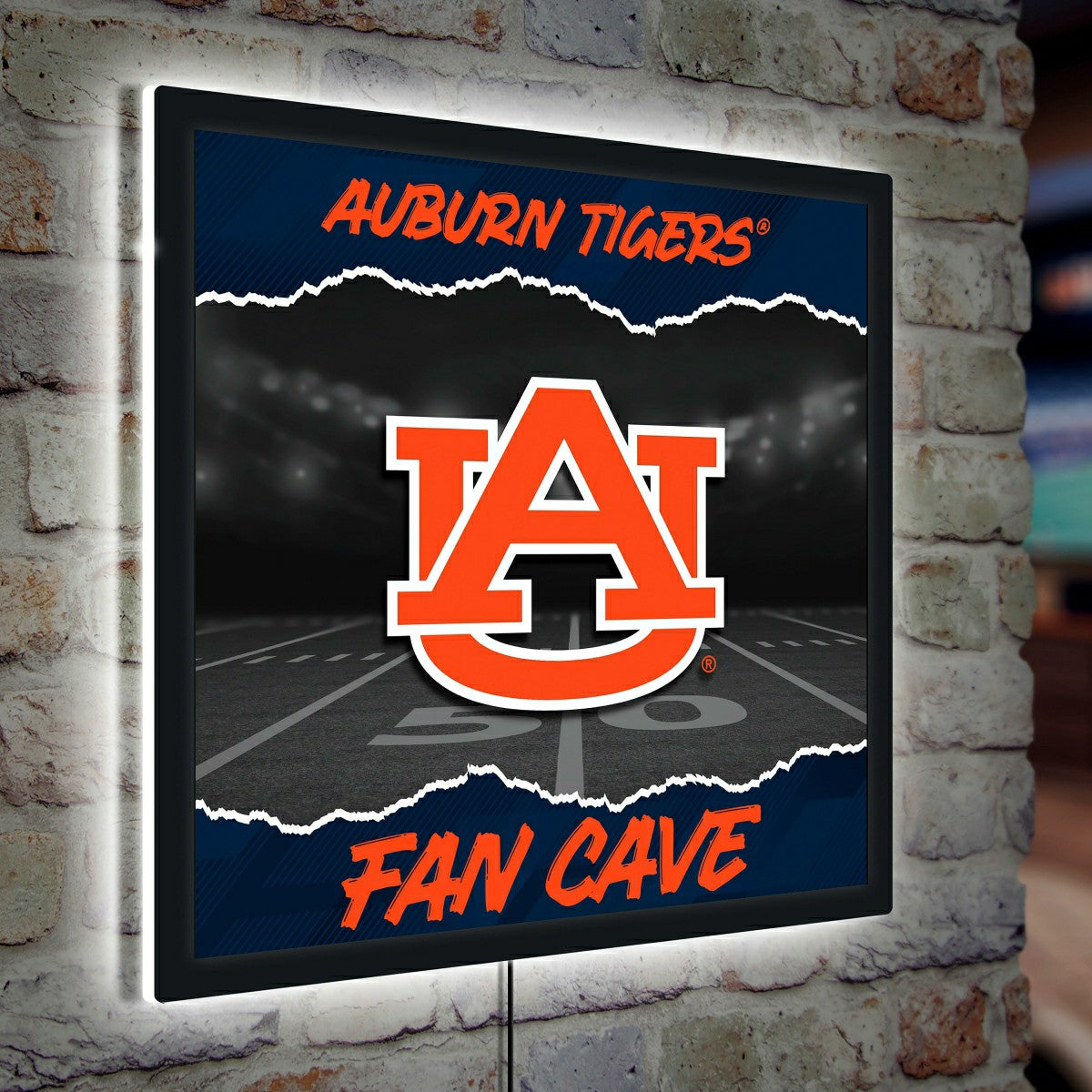 Auburn University 23"H x 23"L LED Wall Decor, Edgelite, Square