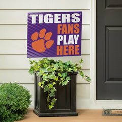 Clemson University Coroplast Yard Sign "Fans Play Here"