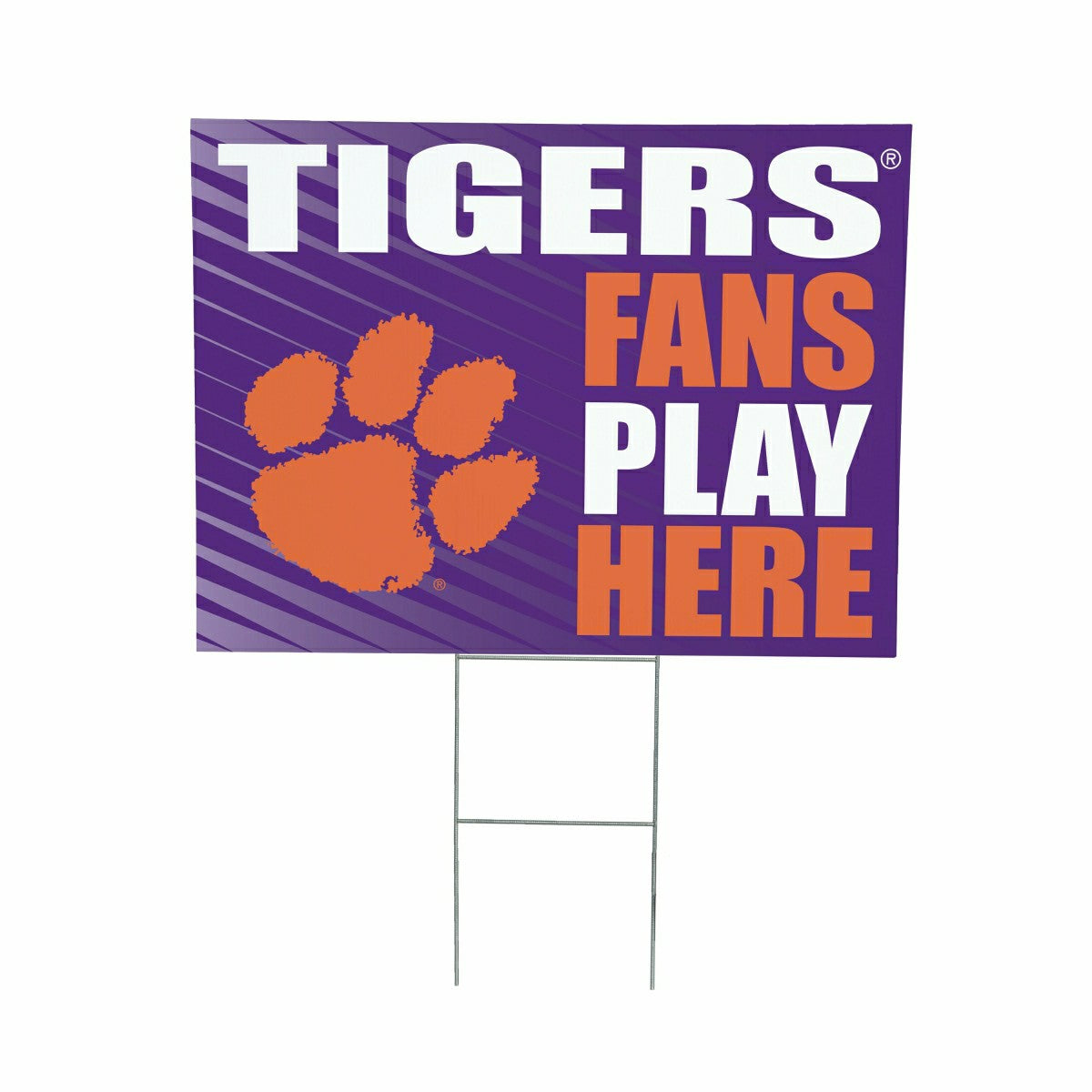 Clemson University Coroplast Yard Sign "Fans Play Here"