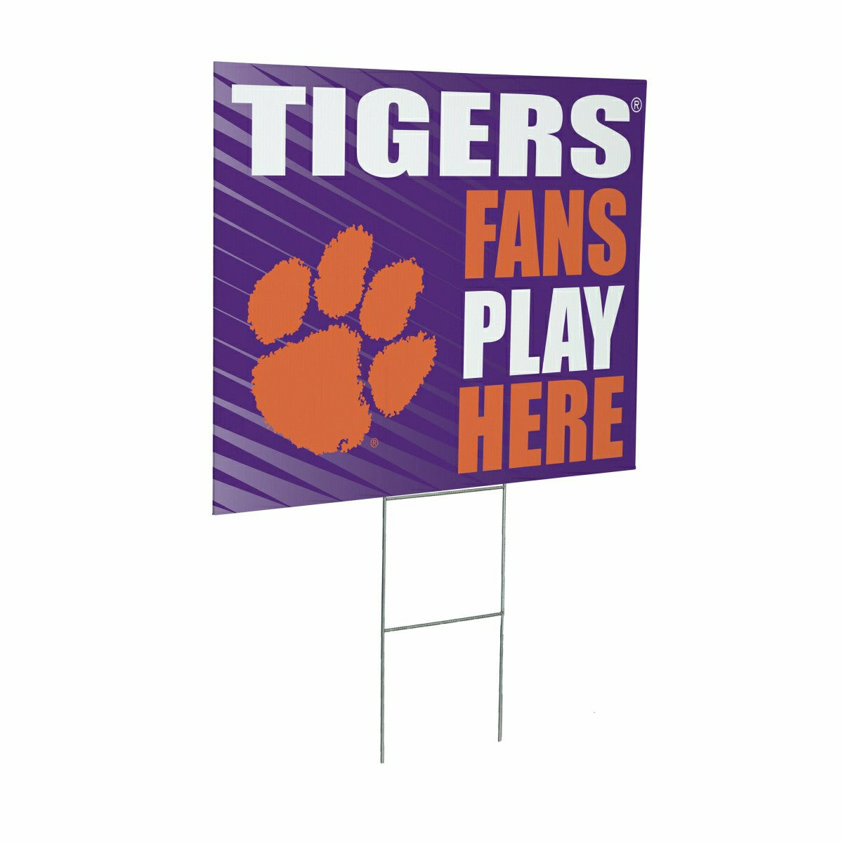 Clemson University Coroplast Yard Sign "Fans Play Here"