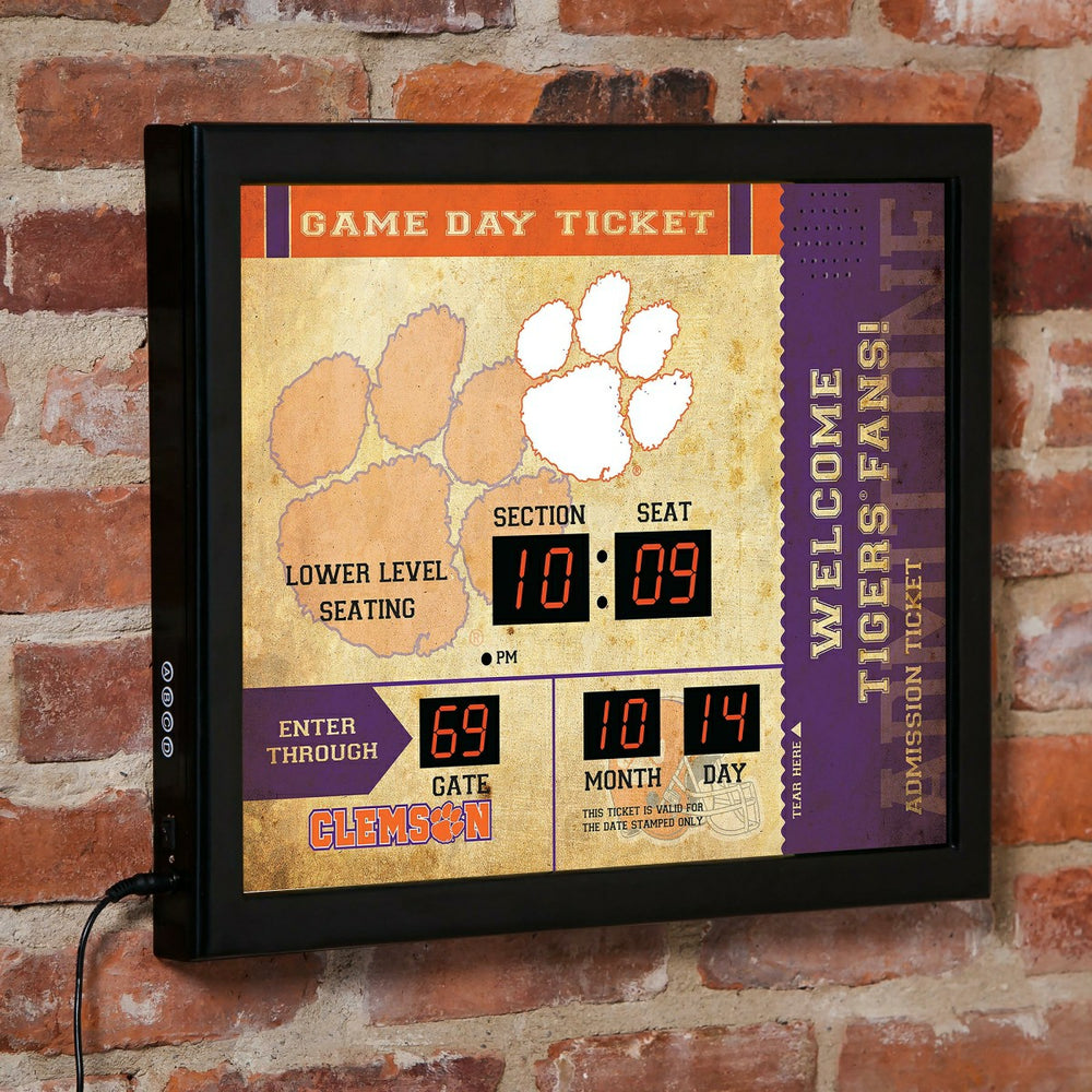Scoreboard Wall Clock, Clemson