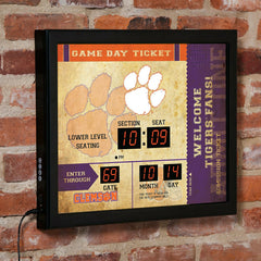 Scoreboard Wall Clock, Clemson