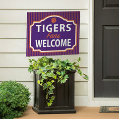 Clemson University Coroplast Yard Sign, "Fans Welcome"