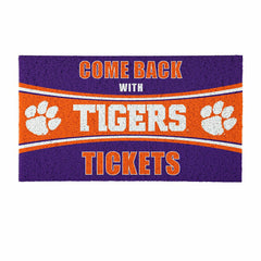 28" x 16" PVC Trapper Mat, Come Back with Tickets, Clemson University