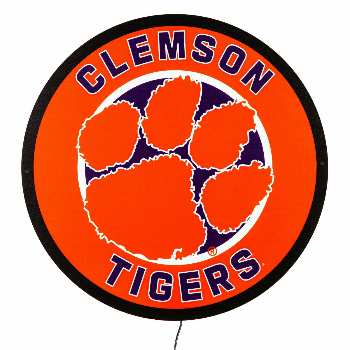 LED Wall Decor, Round, Clemson University