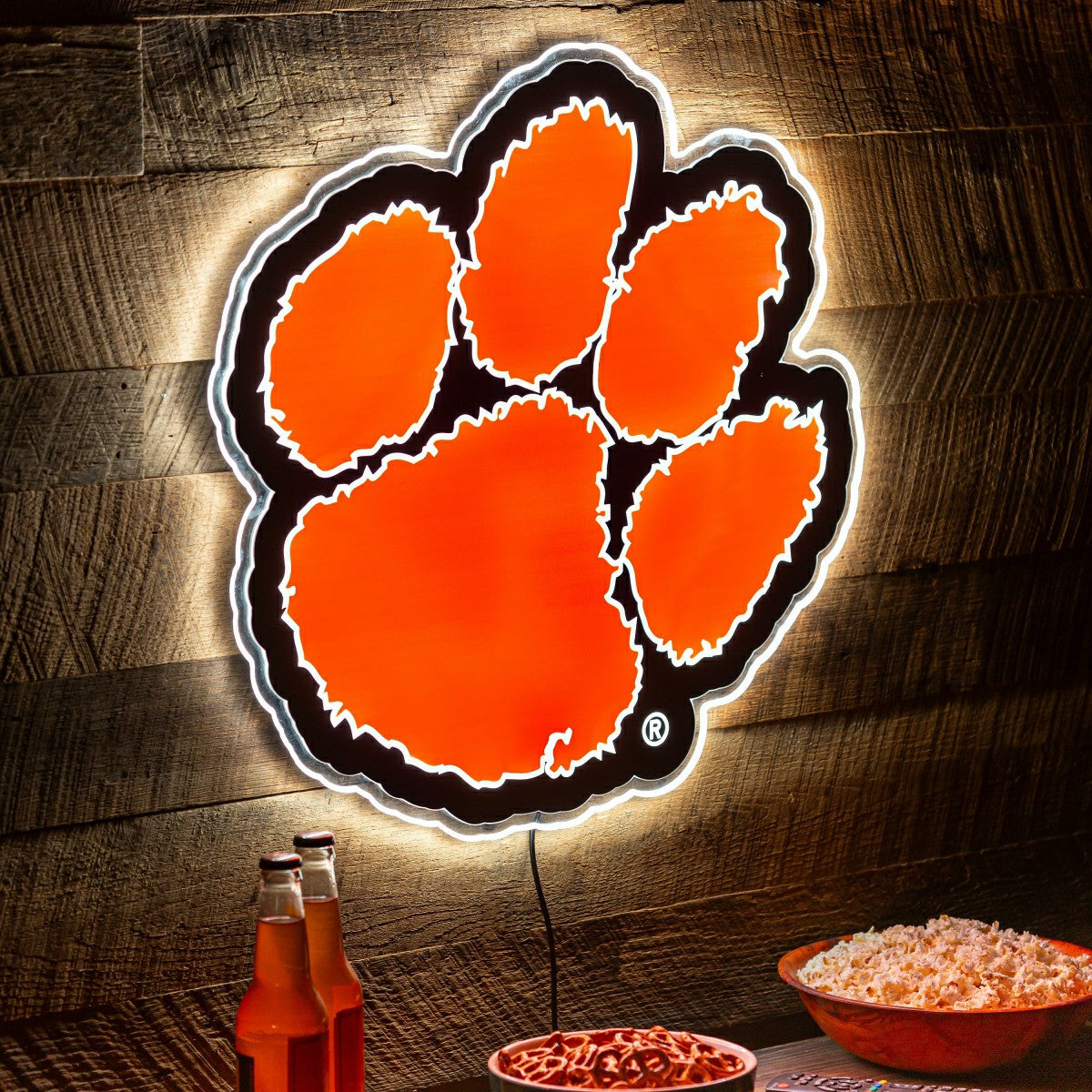 LED Wall Decor, Glazelite, College Mascot, Clemson University