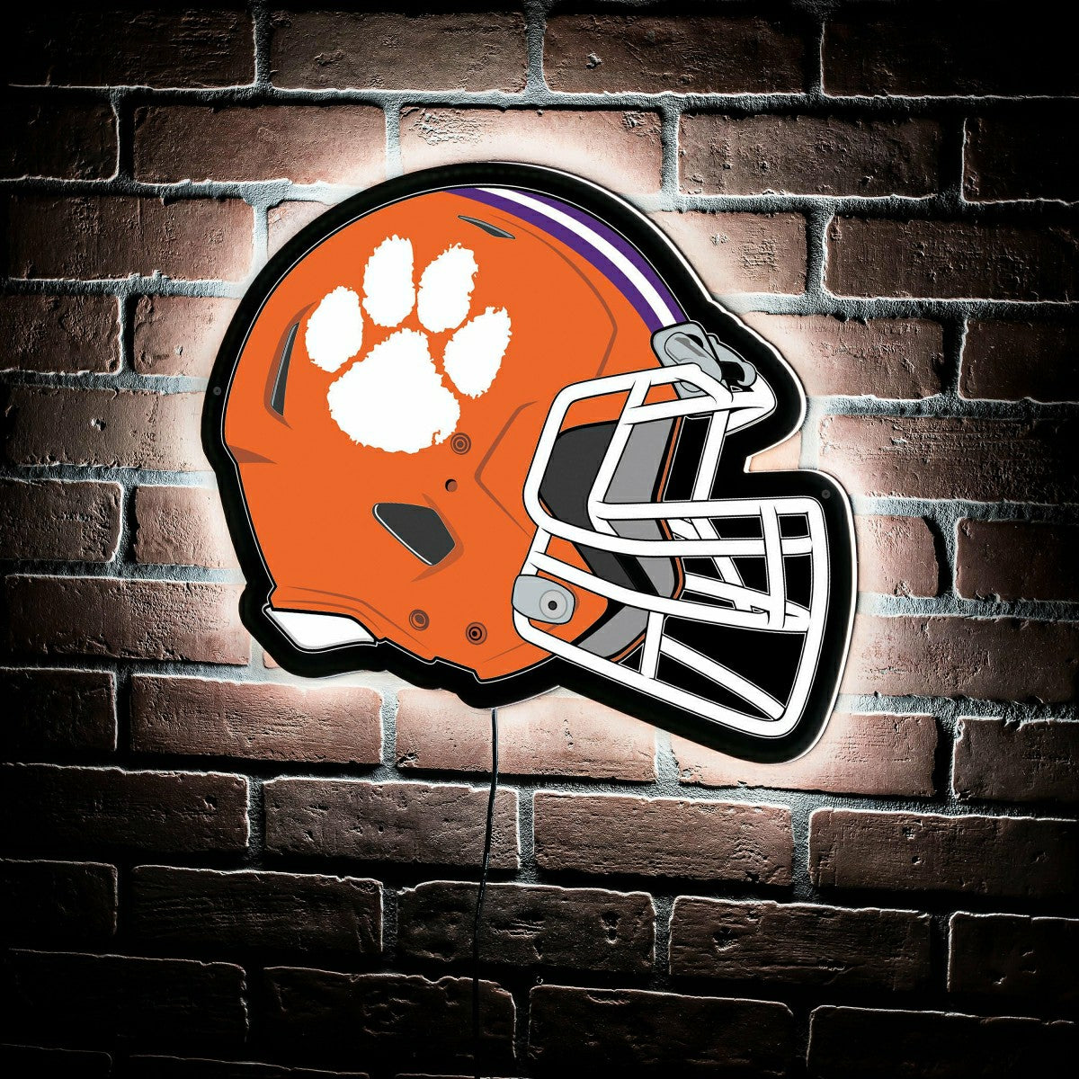 LED Wall Decor, Helmet, Clemson University