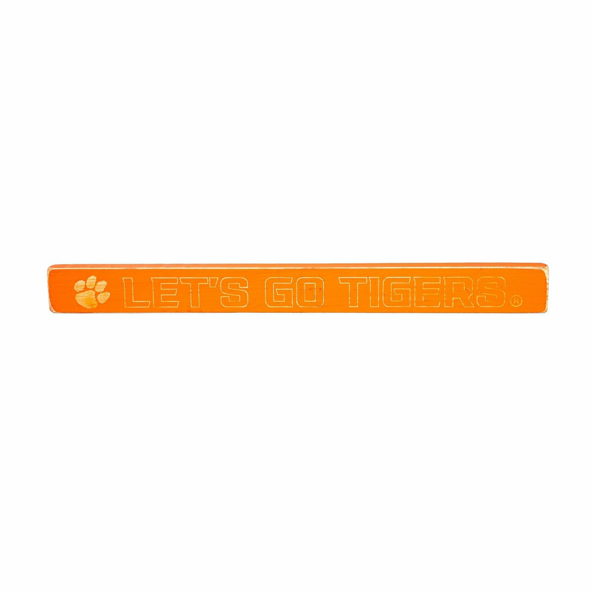 Clemson University Engraved Wood Sign, 1.5" x 18"