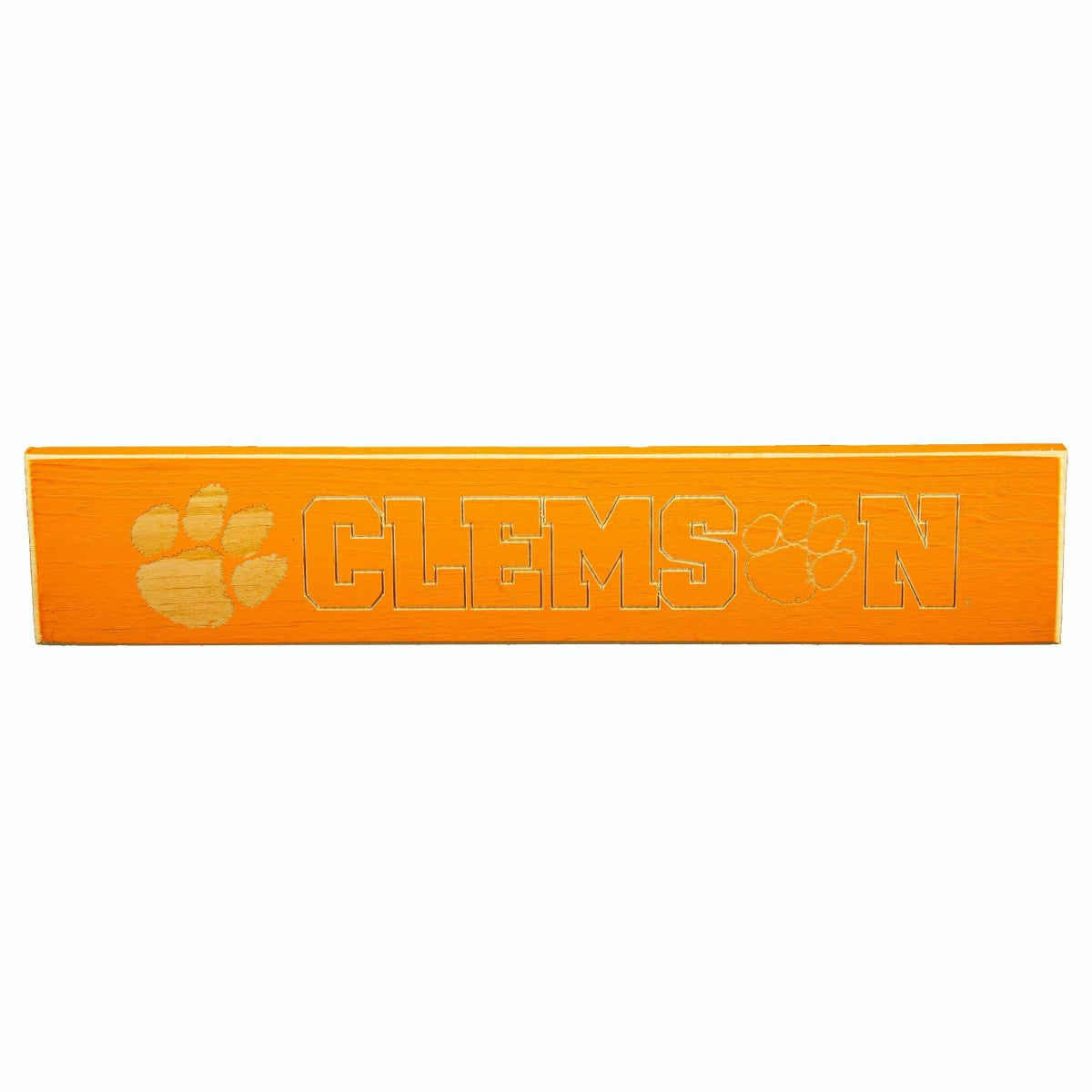 Clemson University Engraved Wood Sign, 3.5" x 18"