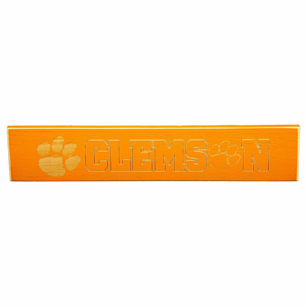Clemson University Engraved Wood Sign, 3.5" x 18"