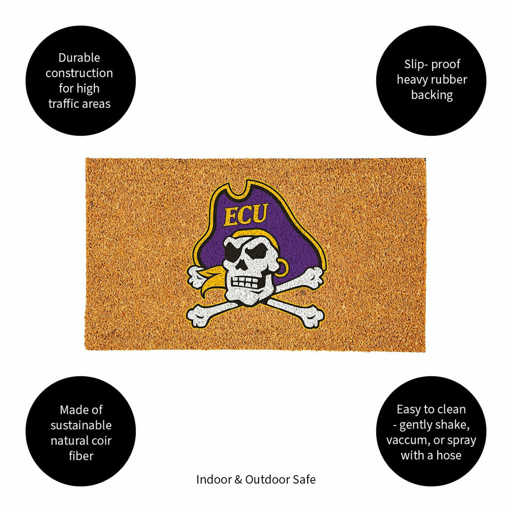 Coir Mat, 16"x28", East Carolina University