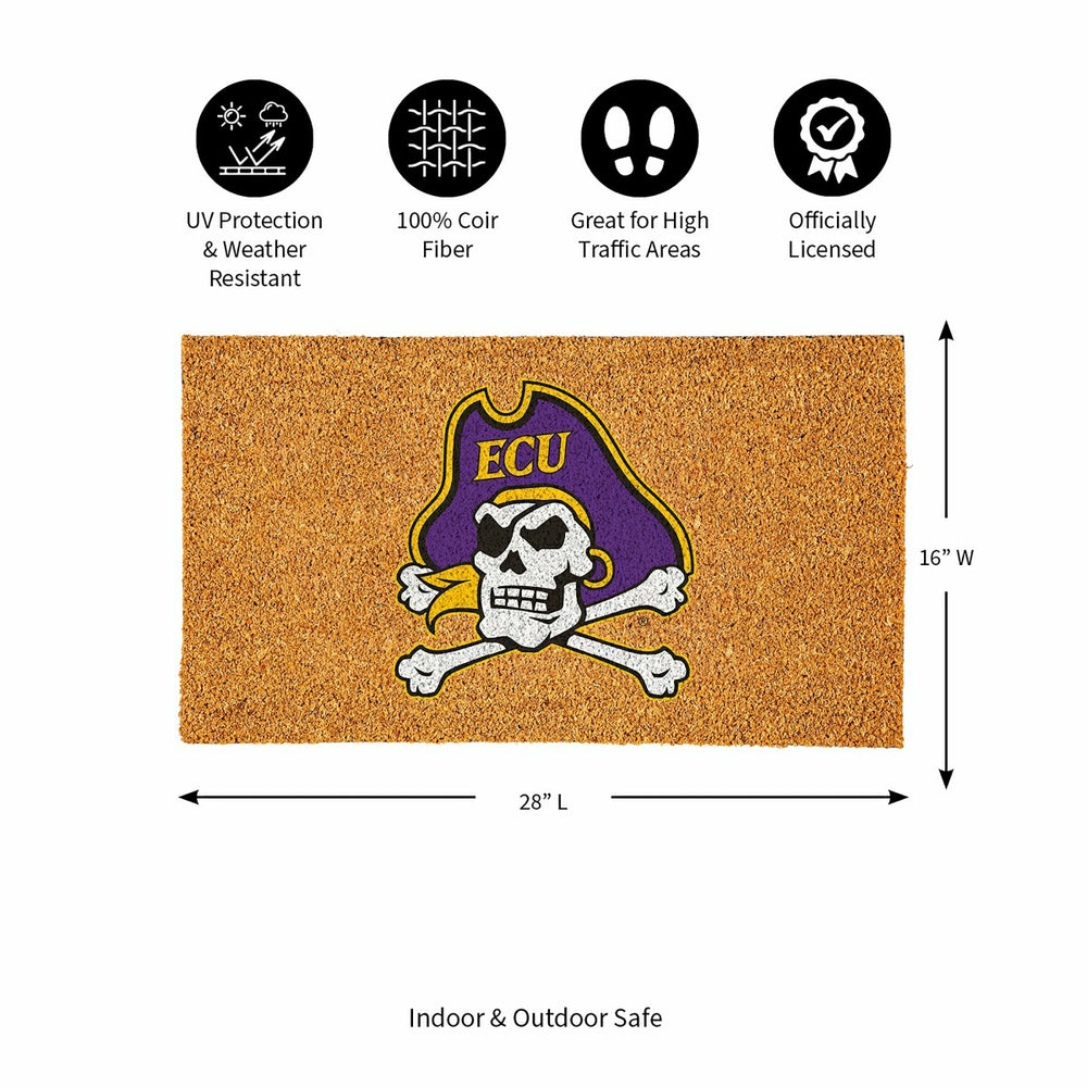 Coir Mat, 16"x28", East Carolina University