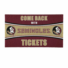 28" x 16" PVC Trapper Mat, Come Back with Tickets, Florida State Unive