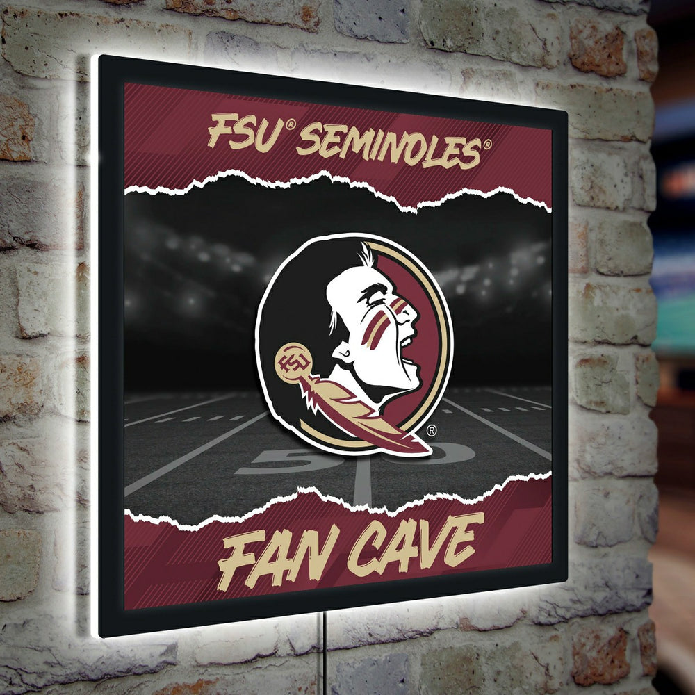 Florida State University 23"H x 23"L LED Wall Decor, Edgelite, Square