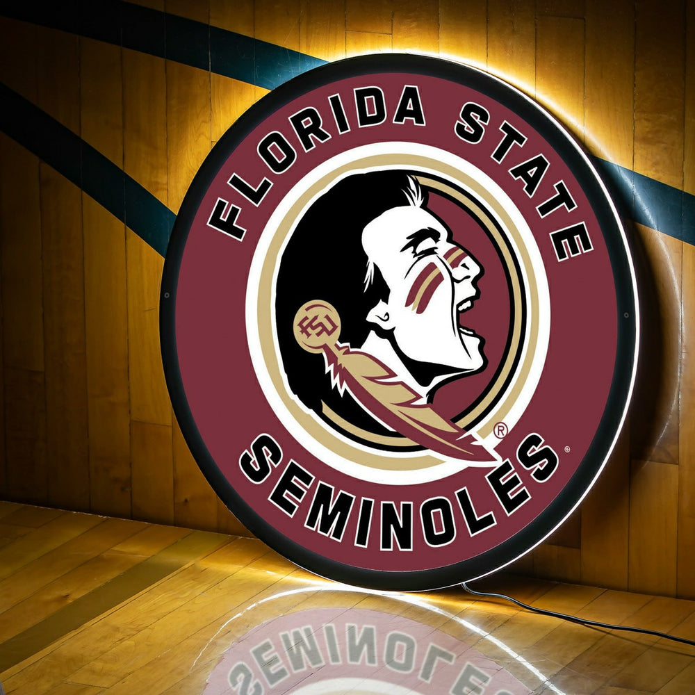 LED Wall Decor, Round, Florida State University