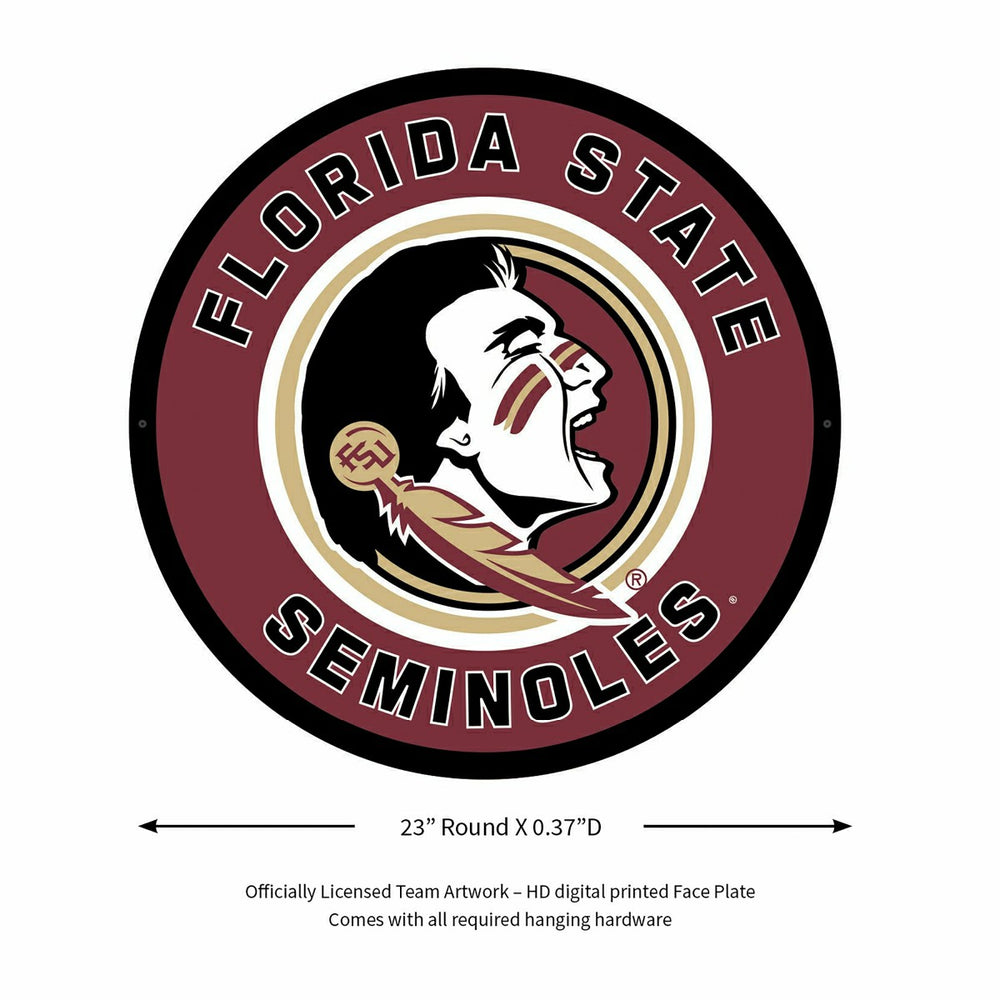 LED Wall Decor, Round, Florida State University