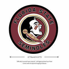 LED Wall Decor, Round, Florida State University