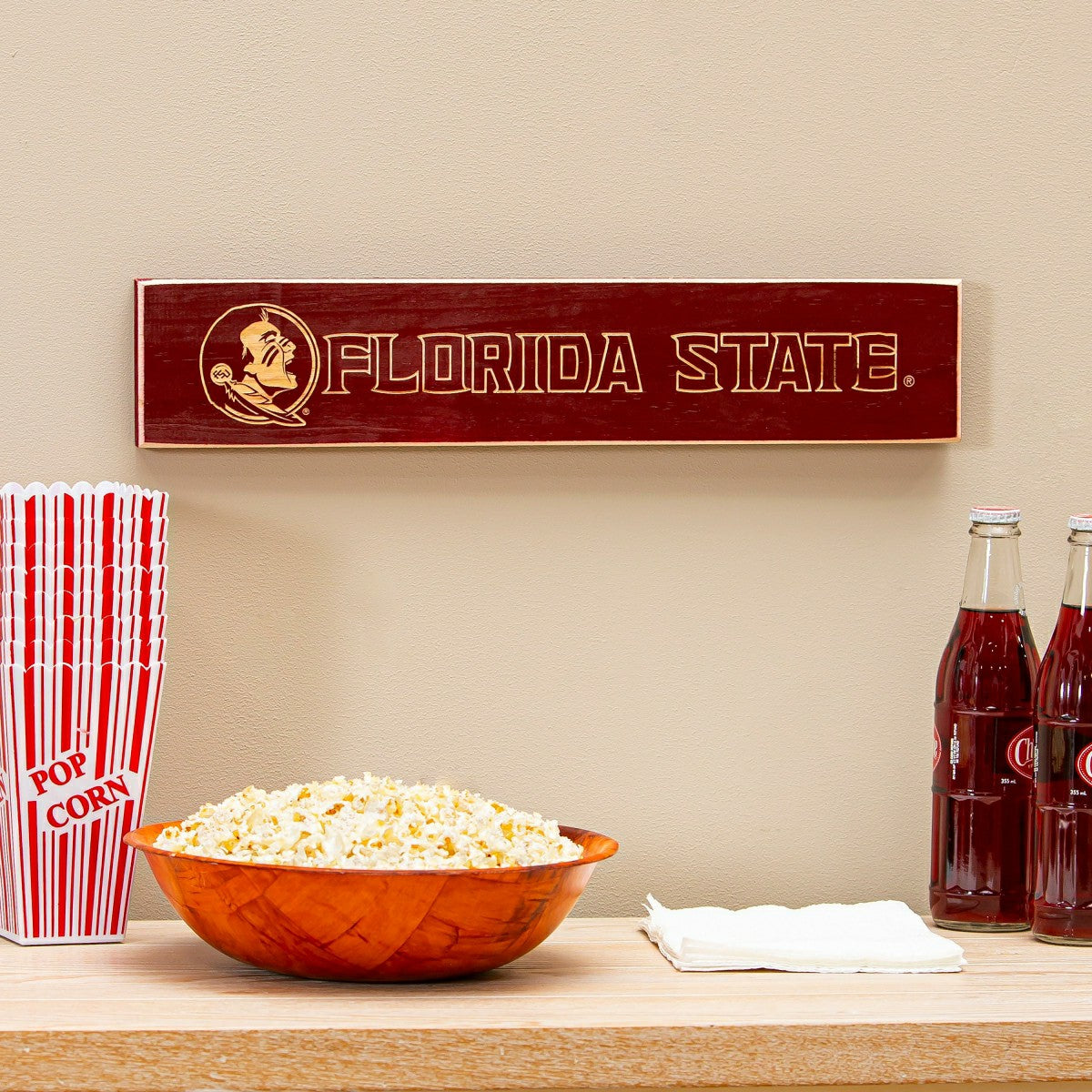 Florida State University Engraved Wood Sign, 3.5" x 18"