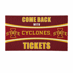 28" x 16" PVC Trapper Mat, Come Back with Tickets, Iowa State Universi