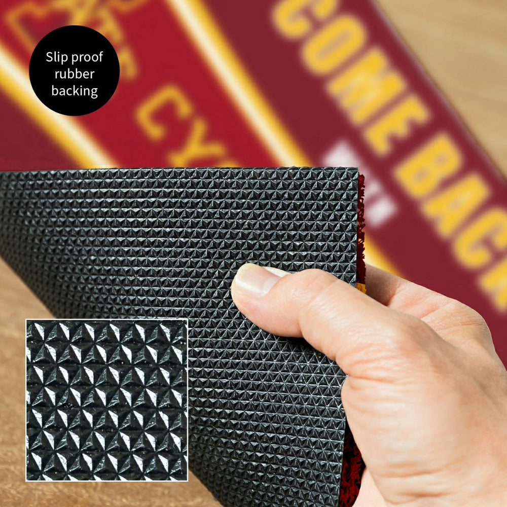 28" x 16" PVC Trapper Mat, Come Back with Tickets, Iowa State Universi