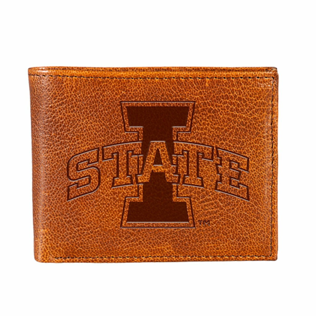 Iowa State University, Embossed 100% Genuine Tumbled Leather Passcase