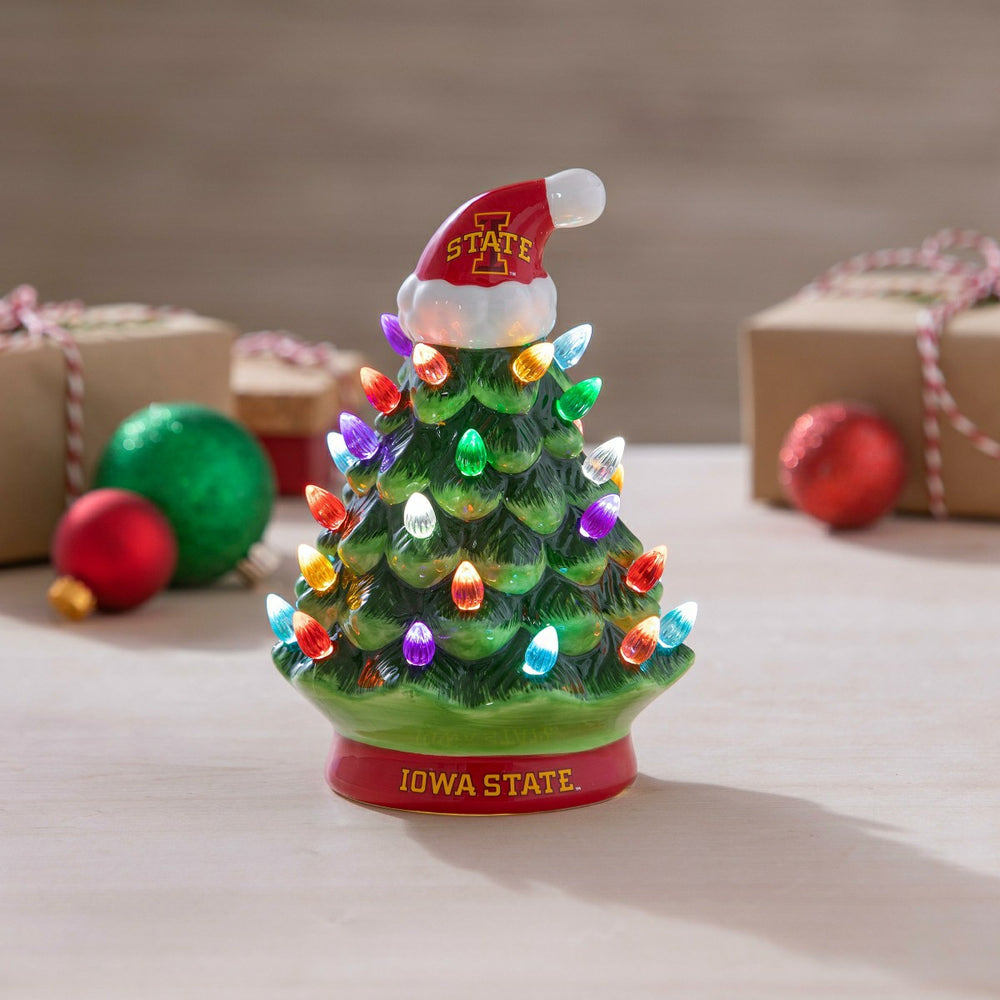 8" LED Ceramic Christmas Tree, Iowa State