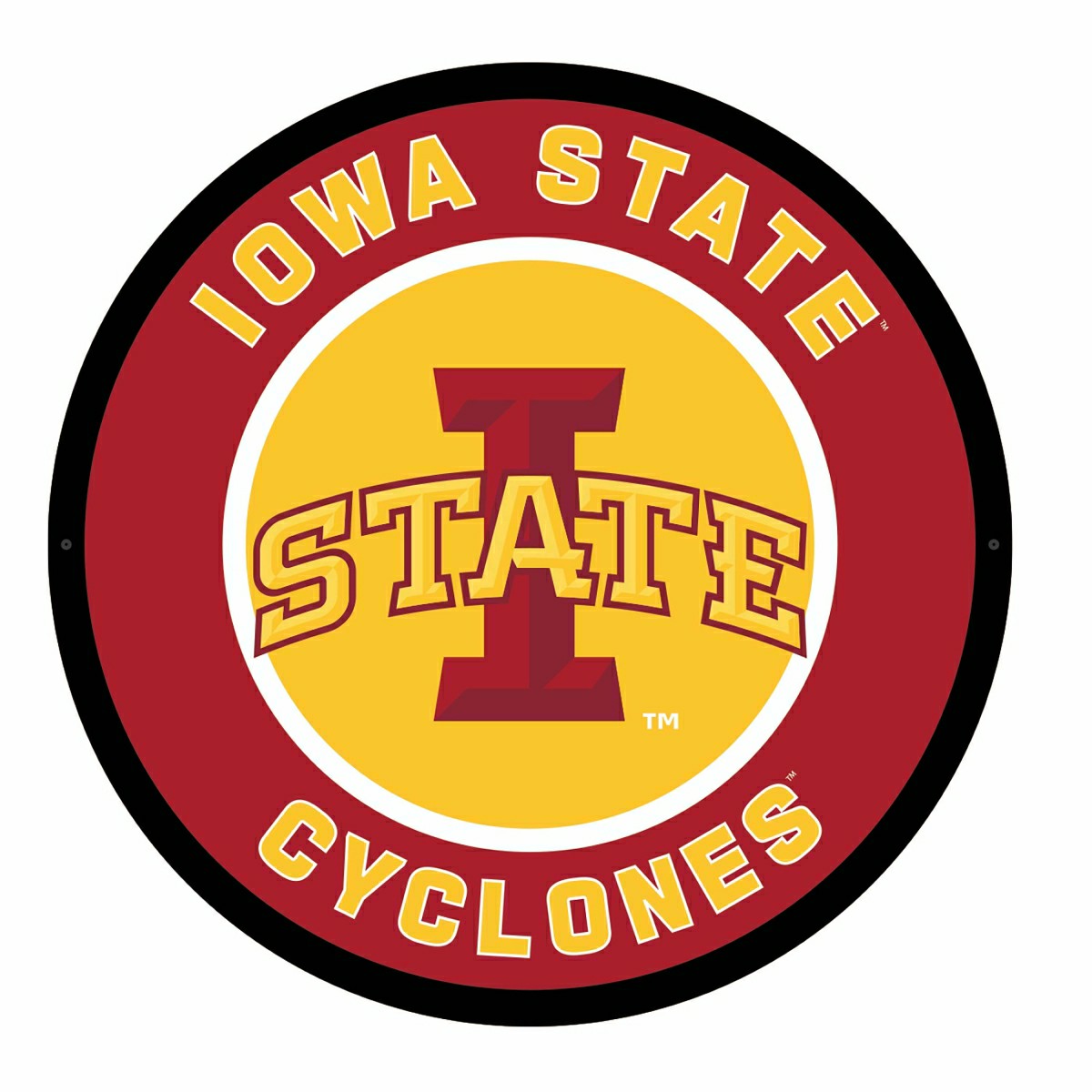 LED Wall Decor, Round, Iowa State University