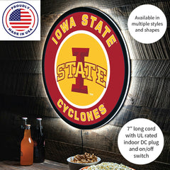 LED Wall Decor, Round, Iowa State University